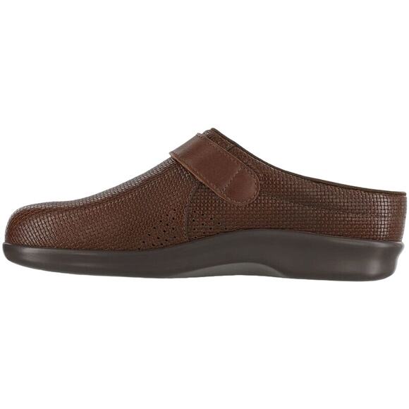 SAS Leather Clog Slip-On Loafer – Size 6.5 WW, Woven Brown, Comfort & Support - Picture 2 of 7